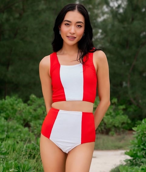 colorblock-red-white-bikini Large