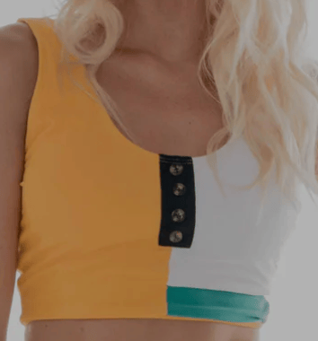 beach babe top yellow